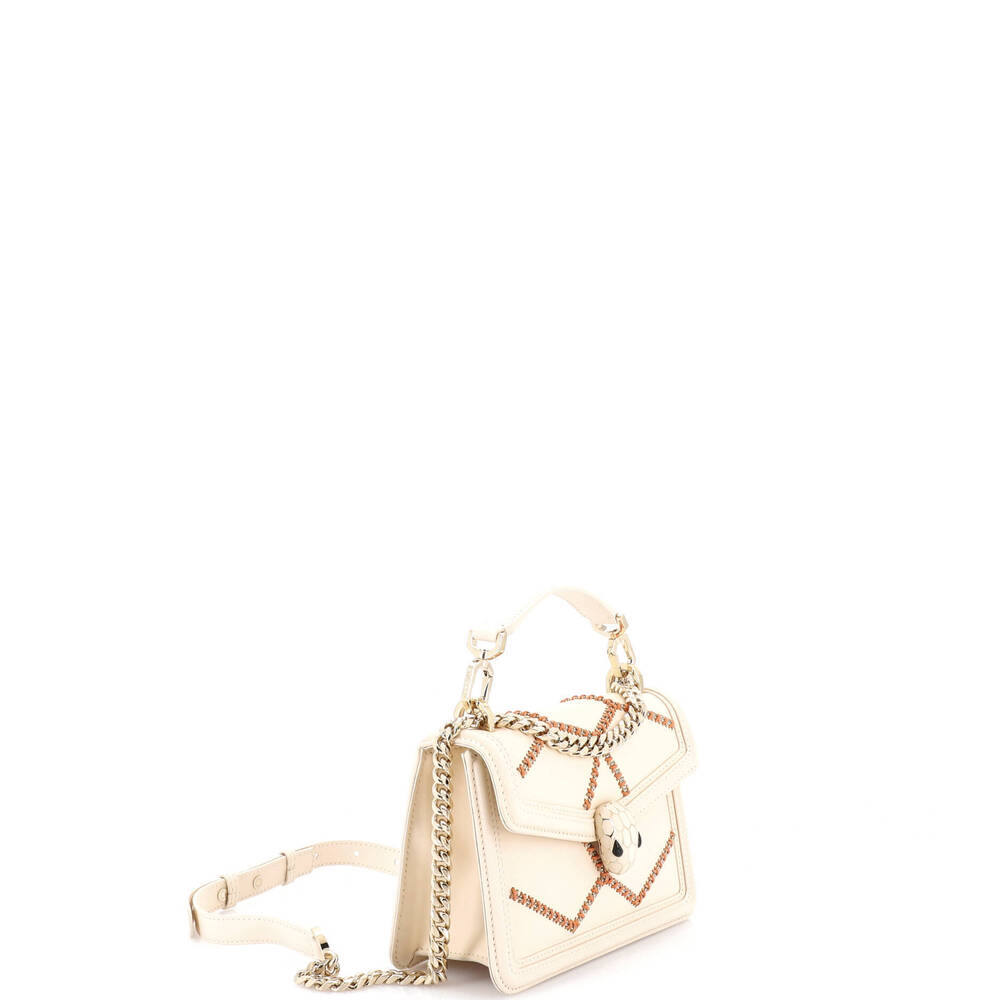 Bvlgari Small Serpenti Forever Top Handle Bag Whipstitched Leather - Picture 2 of 5